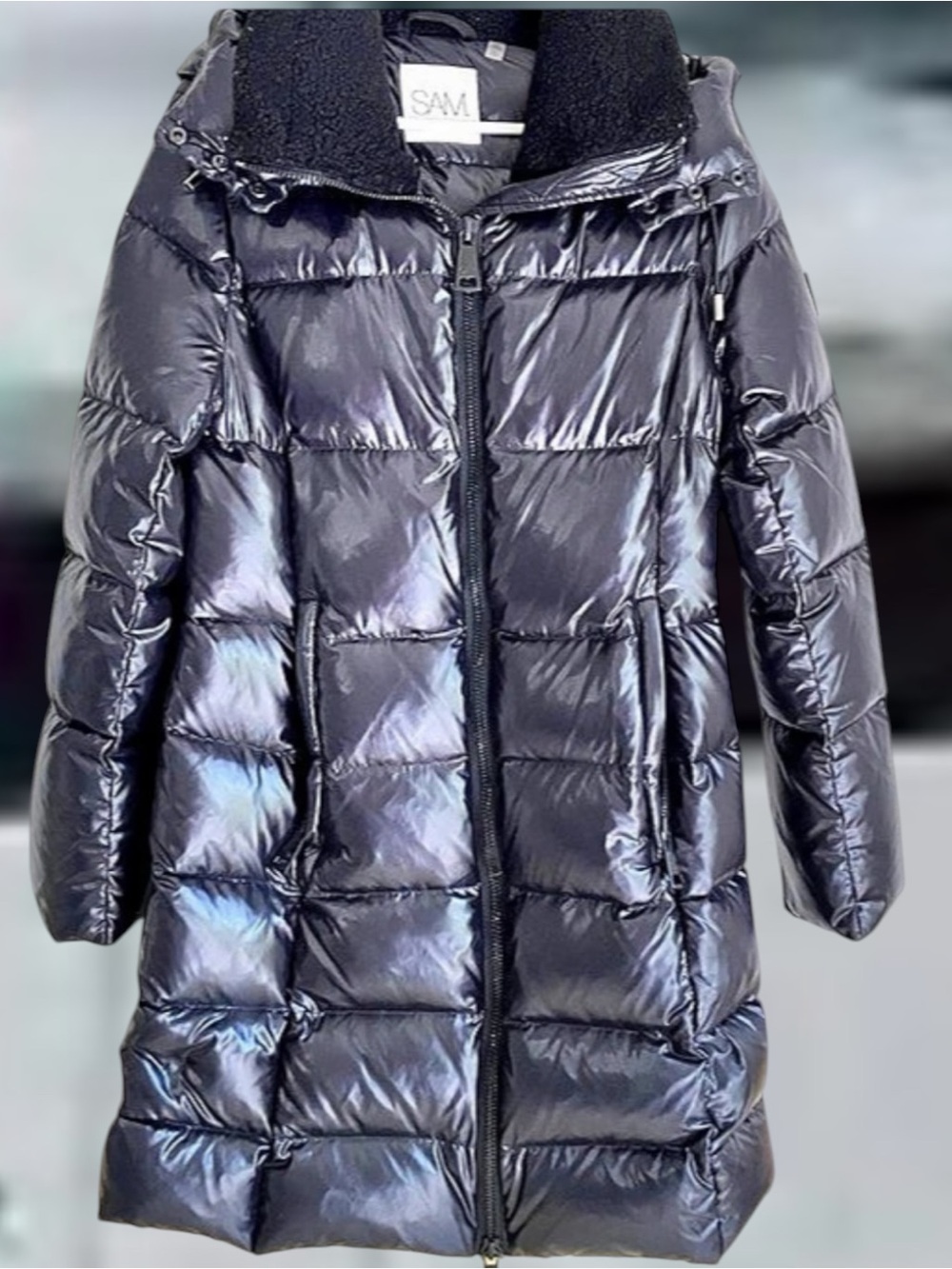 SAM. Savannah Down Puffer Coat. Black Savannah